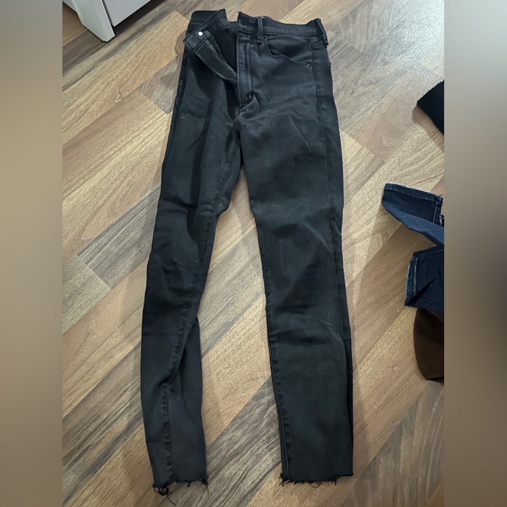 Abercrombie & Fitch ultra high rise black jeans